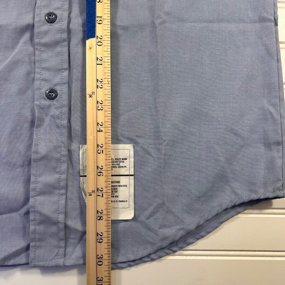 NWT DSCP Quarterdeck Collection Chambray SS Shirt Mens L Blue 8405-01-458-5543 - Picture 8 of 14
